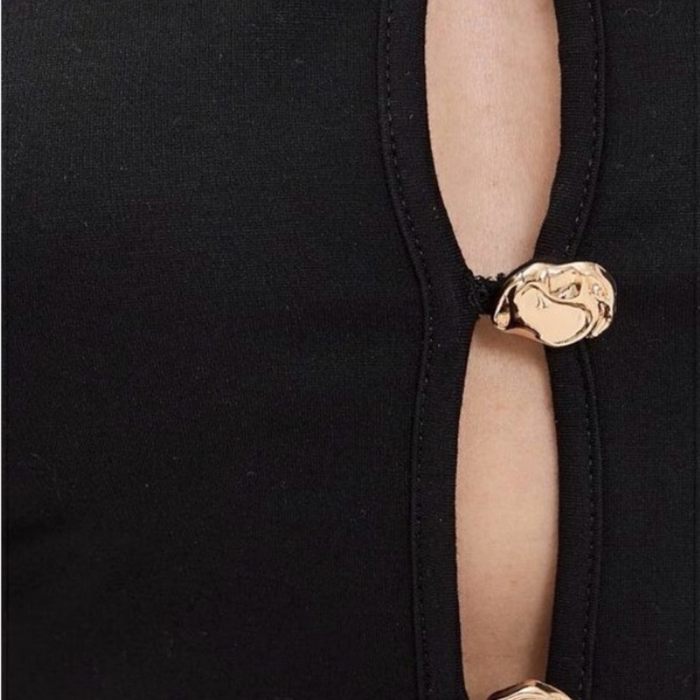 Reformation Women's Black Fitted Long Sleeve Button-Down Cardigan Top size Large - Picture 3 of 10